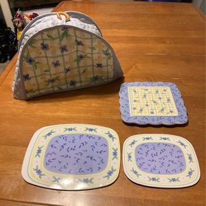 Pfaltzgraff summer breeze toaster cover 2pc stove toppers & hot plate